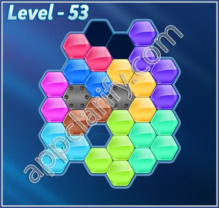 Block! Hexa Puzzle Rainbow D Level 53 Solution