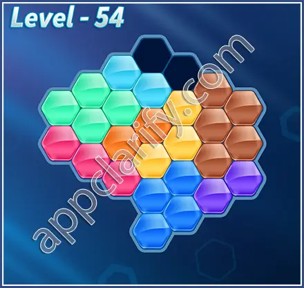 Block! Hexa Puzzle Rainbow D Level 54 Solution