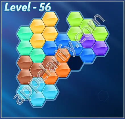 Block! Hexa Puzzle Rainbow D Level 56 Solution