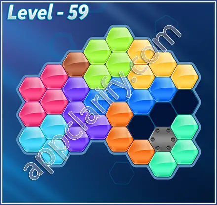 Block! Hexa Puzzle Rainbow D Level 59 Solution