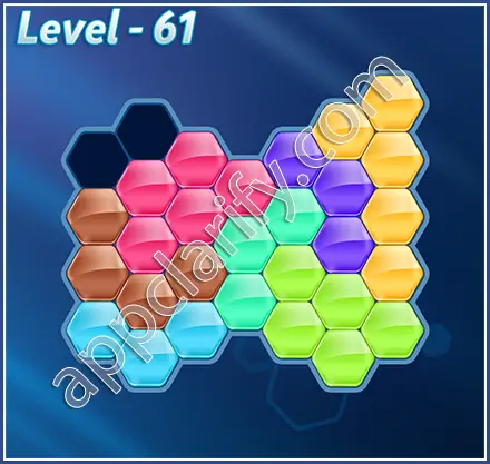 Block! Hexa Puzzle Rainbow D Level 61 Solution