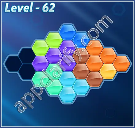 Block! Hexa Puzzle Rainbow D Level 62 Solution
