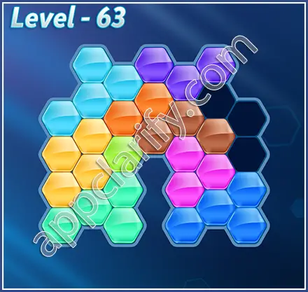 Block! Hexa Puzzle Rainbow D Level 63 Solution