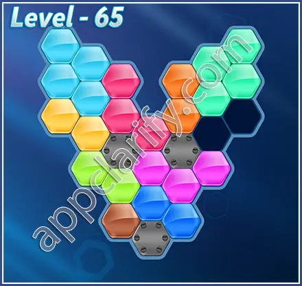 Block! Hexa Puzzle Rainbow D Level 65 Solution