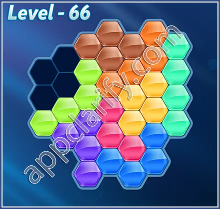 Block! Hexa Puzzle Rainbow D Level 66 Solution