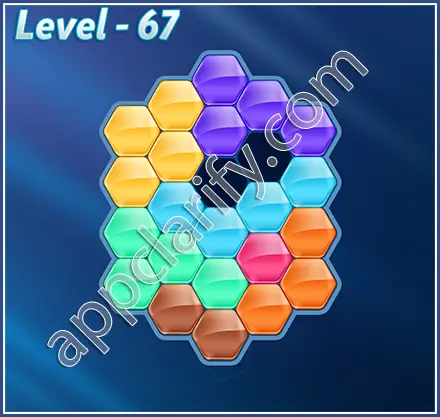Block! Hexa Puzzle Rainbow D Level 67 Solution