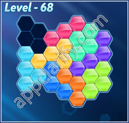 Block! Hexa Puzzle Rainbow D Level 68 Solution