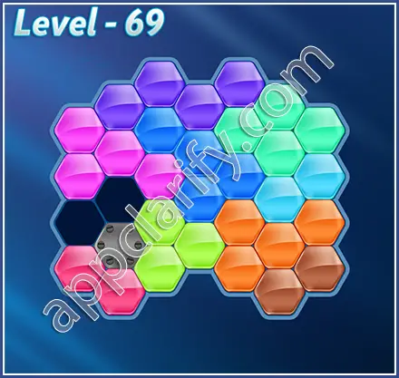 Block! Hexa Puzzle Rainbow D Level 69 Solution