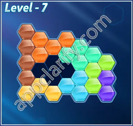 Block! Hexa Puzzle Rainbow D Level 7 Solution