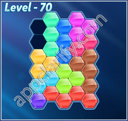 Block! Hexa Puzzle Rainbow D Level 70 Solution
