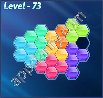 Block! Hexa Puzzle Rainbow D Level 73 Solution