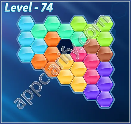 Block! Hexa Puzzle Rainbow D Level 74 Solution