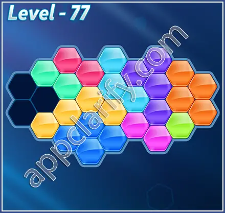 Block! Hexa Puzzle Rainbow D Level 77 Solution