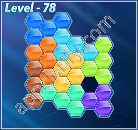 Block! Hexa Puzzle Rainbow D Level 78 Solution