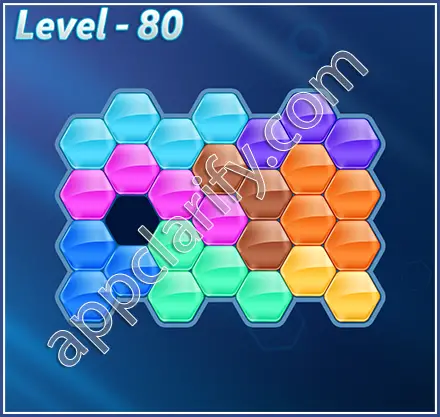 Block! Hexa Puzzle Rainbow D Level 80 Solution