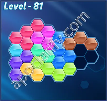 Block! Hexa Puzzle Rainbow D Level 81 Solution
