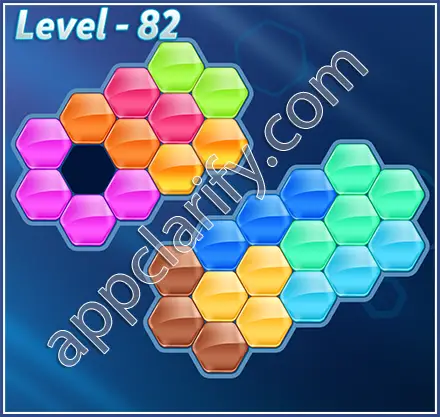 Block! Hexa Puzzle Rainbow D Level 82 Solution