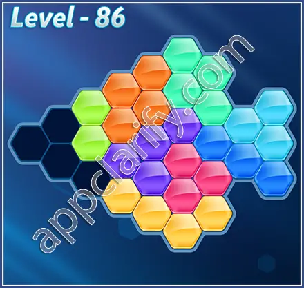 Block! Hexa Puzzle Rainbow D Level 86 Solution