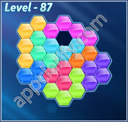 Block! Hexa Puzzle Rainbow D Level 87 Solution
