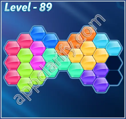 Block! Hexa Puzzle Rainbow D Level 89 Solution