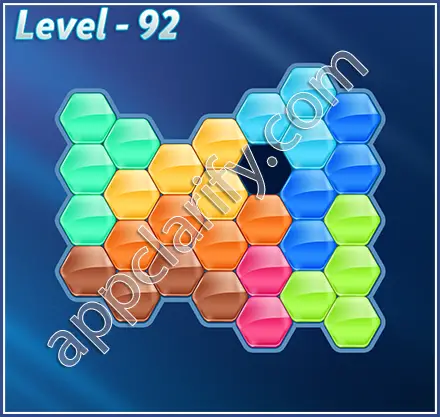 Block! Hexa Puzzle Rainbow D Level 92 Solution