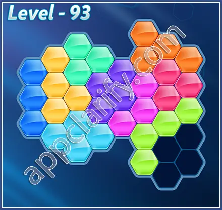 Block! Hexa Puzzle Rainbow D Level 93 Solution