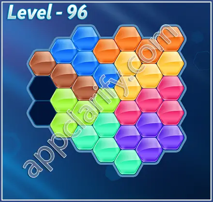 Block! Hexa Puzzle Rainbow D Level 96 Solution