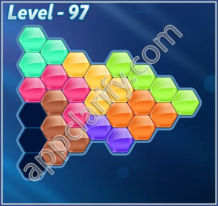 Block! Hexa Puzzle Rainbow D Level 97 Solution