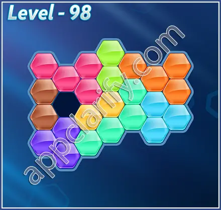 Block! Hexa Puzzle Rainbow D Level 98 Solution