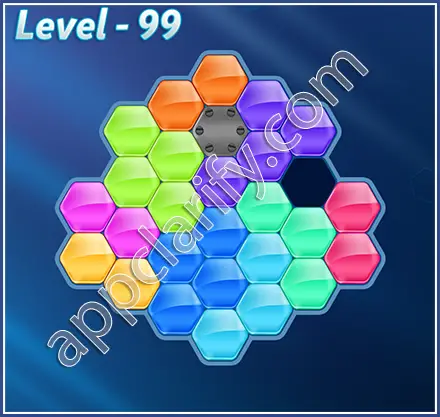 Block! Hexa Puzzle Rainbow D Level 99 Solution