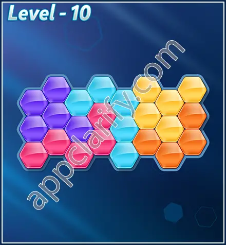 Block! Hexa Puzzle Rotate 5 Holic Level 10 Solution