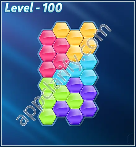 Block! Hexa Puzzle Rotate 5 Holic Level 100 Solution
