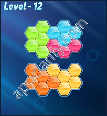 Block! Hexa Puzzle Rotate 5 Holic Level 12 Solution