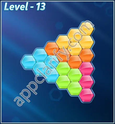 Block! Hexa Puzzle Rotate 5 Holic Level 13 Solution