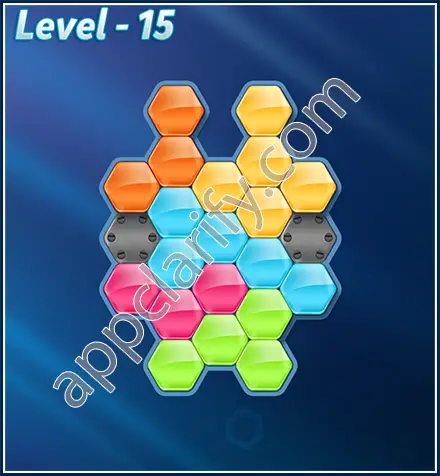 Block! Hexa Puzzle Rotate 5 Holic Level 15 Solution