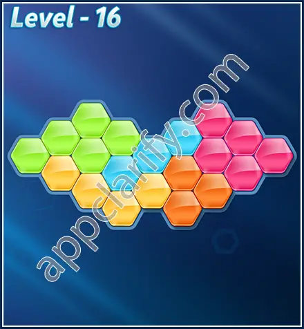 Block! Hexa Puzzle Rotate 5 Holic Level 16 Solution