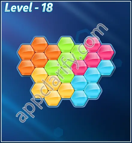 Block! Hexa Puzzle Rotate 5 Holic Level 18 Solution