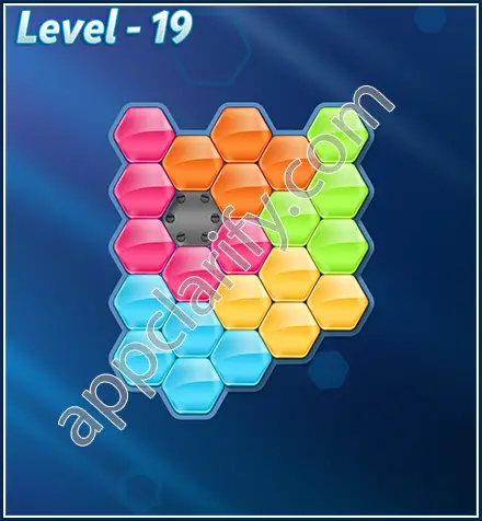 Block! Hexa Puzzle Rotate 5 Holic Level 19 Solution