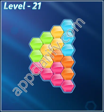 Block! Hexa Puzzle Rotate 5 Holic Level 21 Solution