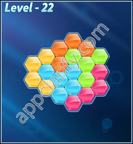 Block! Hexa Puzzle Rotate 5 Holic Level 22 Solution