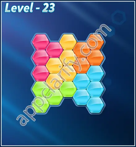 Block! Hexa Puzzle Rotate 5 Holic Level 23 Solution