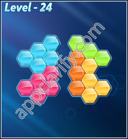 Block! Hexa Puzzle Rotate 5 Holic Level 24 Solution