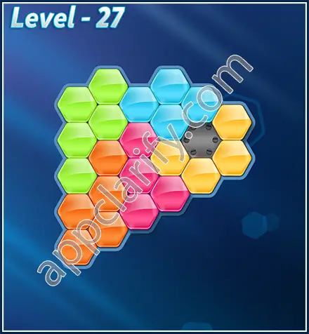Block! Hexa Puzzle Rotate 5 Holic Level 27 Solution
