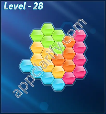 Block! Hexa Puzzle Rotate 5 Holic Level 28 Solution