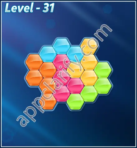 Block! Hexa Puzzle Rotate 5 Holic Level 31 Solution