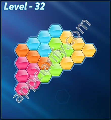 Block! Hexa Puzzle Rotate 5 Holic Level 32 Solution