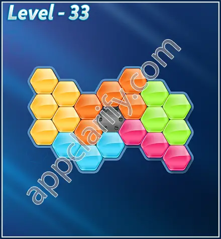 Block! Hexa Puzzle Rotate 5 Holic Level 33 Solution