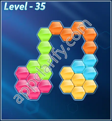 Block! Hexa Puzzle Rotate 5 Holic Level 35 Solution