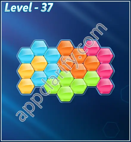 Block! Hexa Puzzle Rotate 5 Holic Level 37 Solution