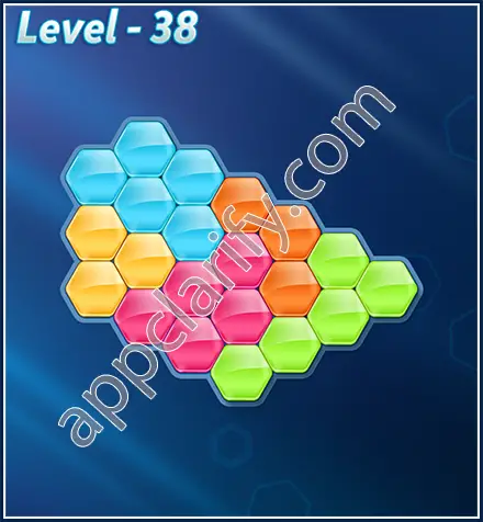 Block! Hexa Puzzle Rotate 5 Holic Level 38 Solution